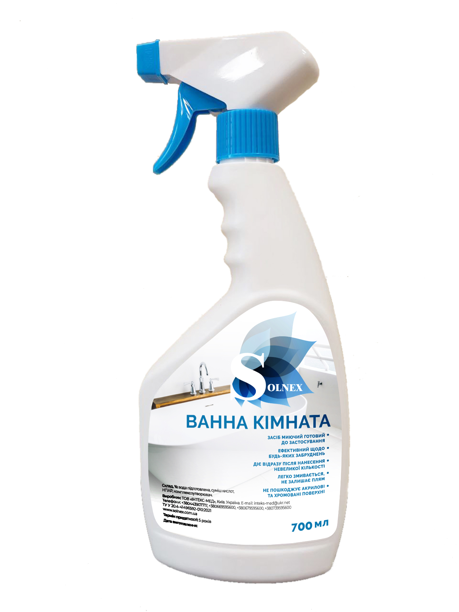 Засіб для миття та чищення ванної кімнати SOLNEX ванна кімната